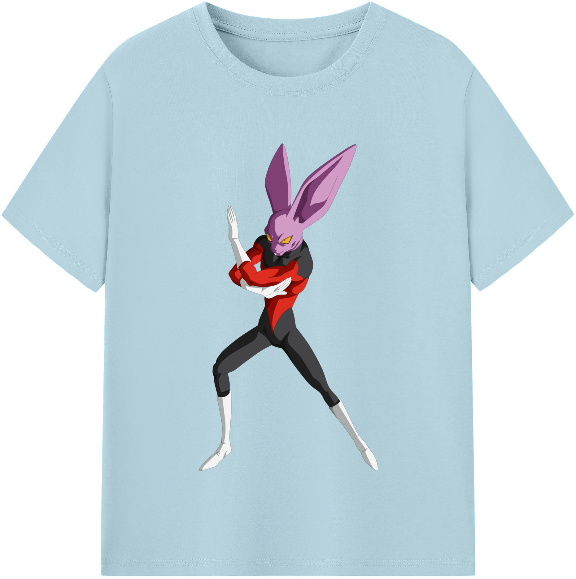 （画像用） ドラゴンボール ビルス 破壊神ビルス DRAGON BALL Beerus Birusu 綿100％半袖Tシャツ（フロントプリント）